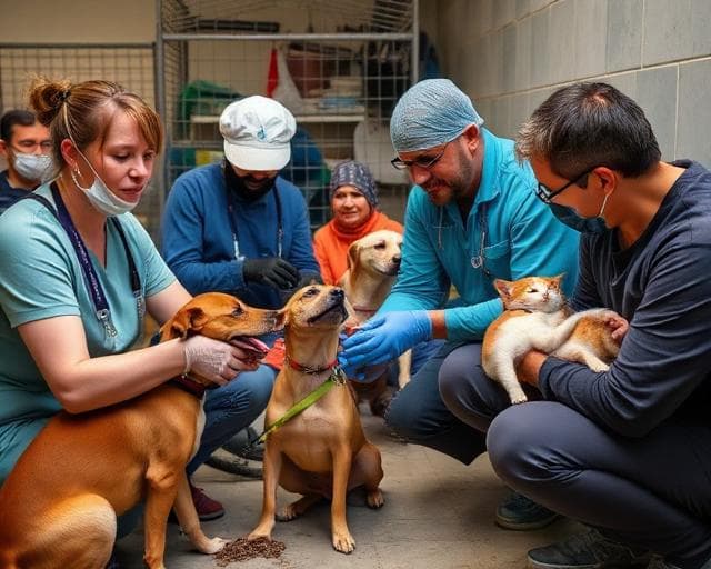 Rescued animals receiving care, protection, and compassion